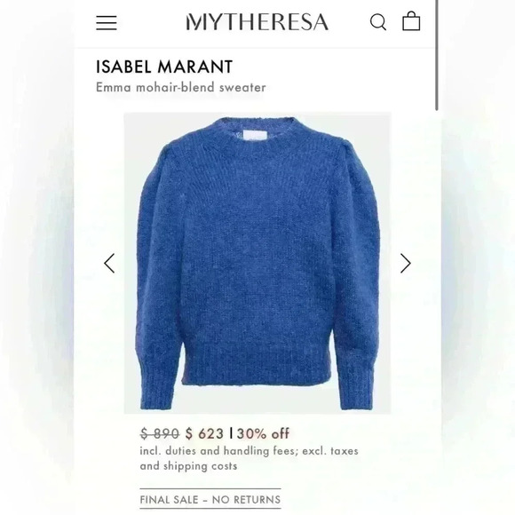 NWOT Isabel Marant “Emma Mohair Sweater” - Picture 5 of 6